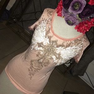 Miss me corset back shirt